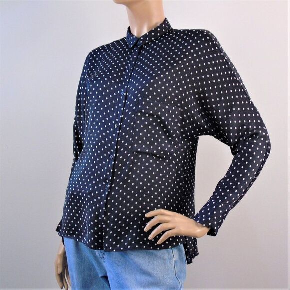 Zara Trafaluc Polka Dot Long Sleeve Shirt - Picture 1 of 9